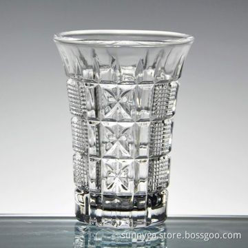 Machine Press Shot Glass with Decorative Pattern on Surface, Suitable for Daily Use and Promotions